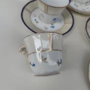 Service à café en porcelaine de Limoges, par Bernardaud. Années 30.