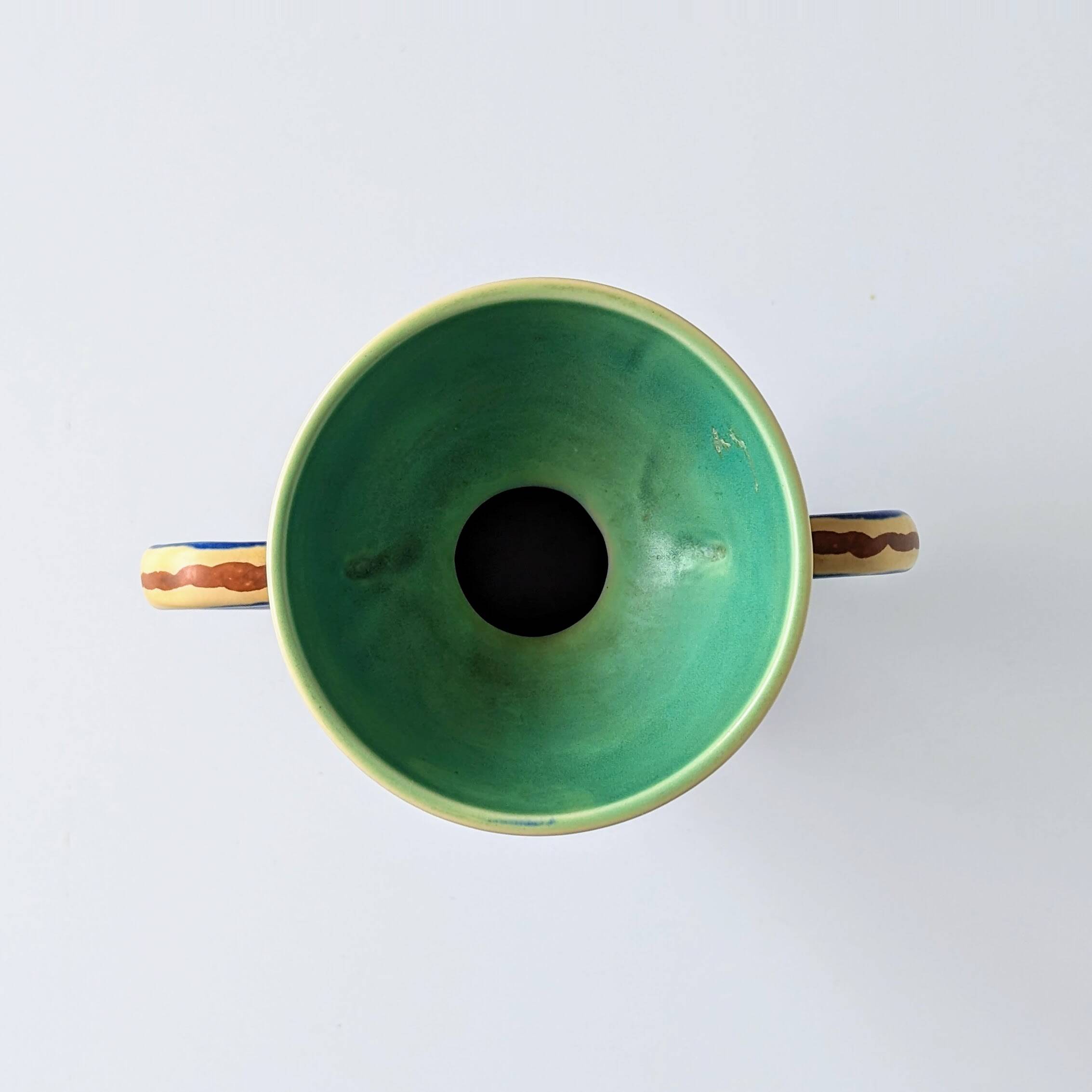 Amphora Vase Ceramic Gouda Holland - Rubens hand painted flower motif - Model 1035