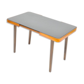 Table basse avec verre noir années 70