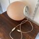 Vintage 1970s speckled glass egg lamp by Vianne in pink.