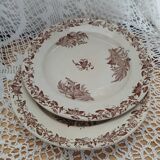2 old Terre de fer flat plates