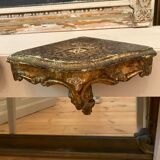 Paire de sellettes bois doré