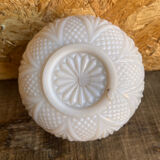 Vintage White Opaline Ball Box #C894