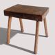 Rustic European Solid Wood Accent Side Table or Stool