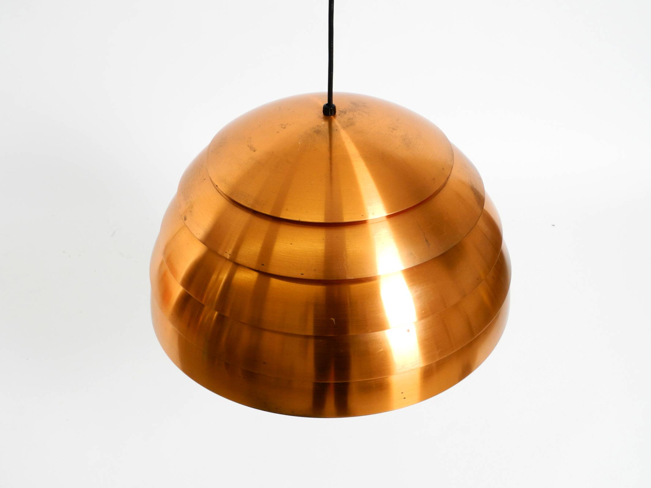 Original 1960s copper slat pendant lamp by Hans-Agne Jakobsson for Markaryd