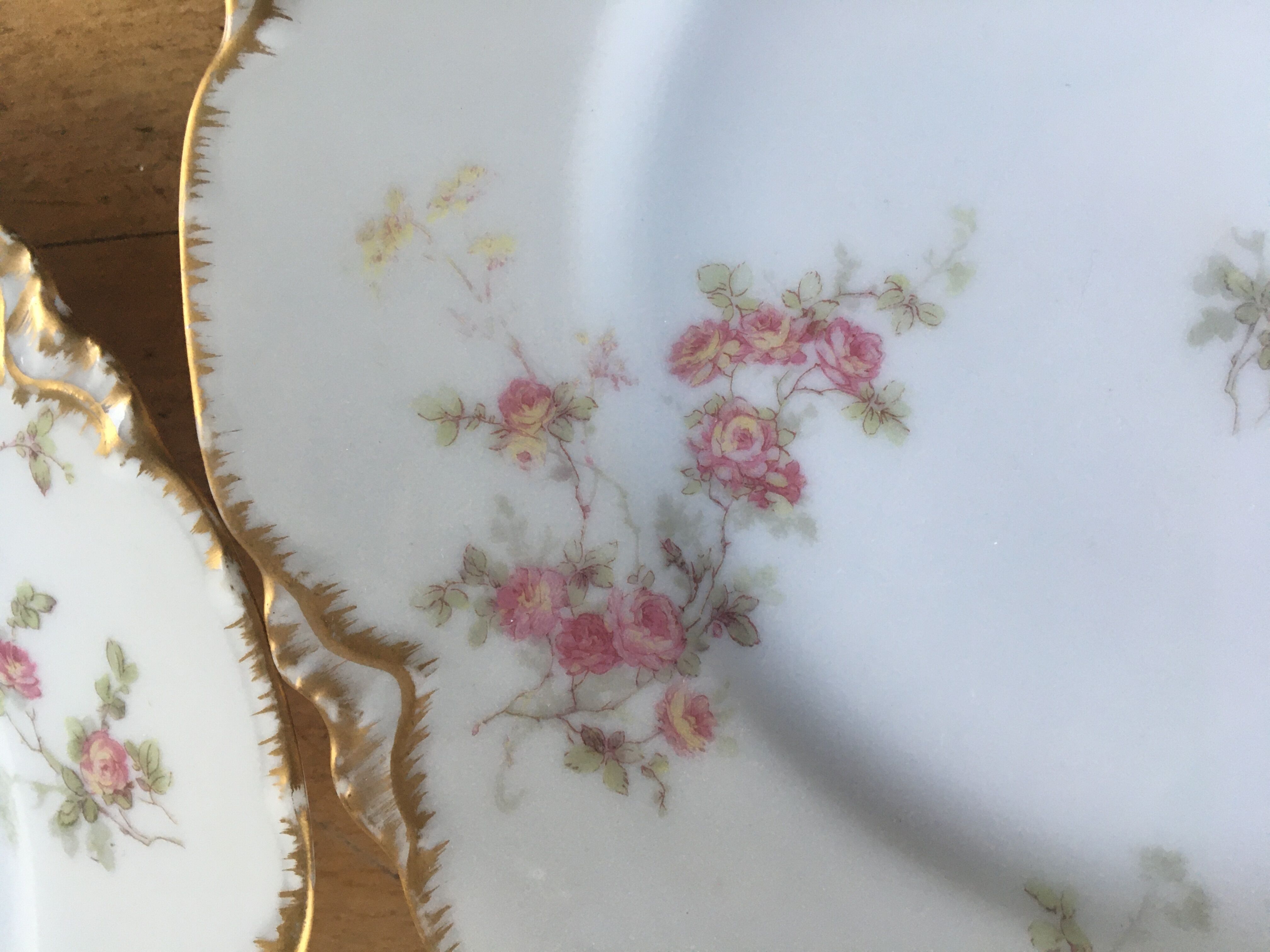4 Limoges porcelain plates