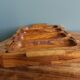Olive wood aperitif platter and ramekins