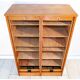 Double curtain file cabinet, 1950s, light oak