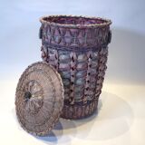 Colorful rattan basket