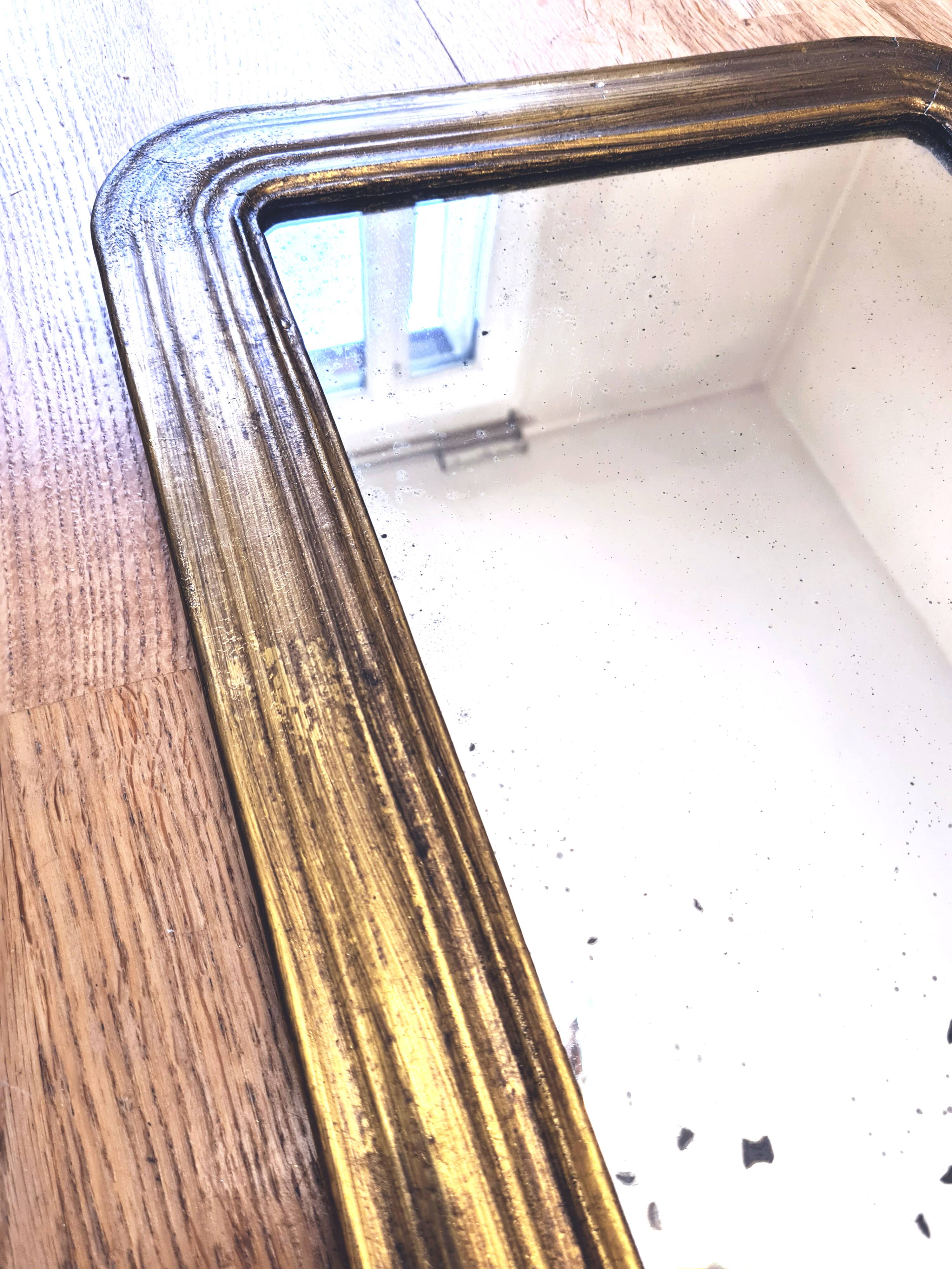 Antique Louis Phillipe mirror, gilded with gold leaf - "Marcelin"