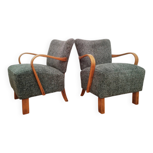 Fauteuils H 237 de J. Halabala pour Up Závody, Tchécoslovaquie, années 1960, lot de 2