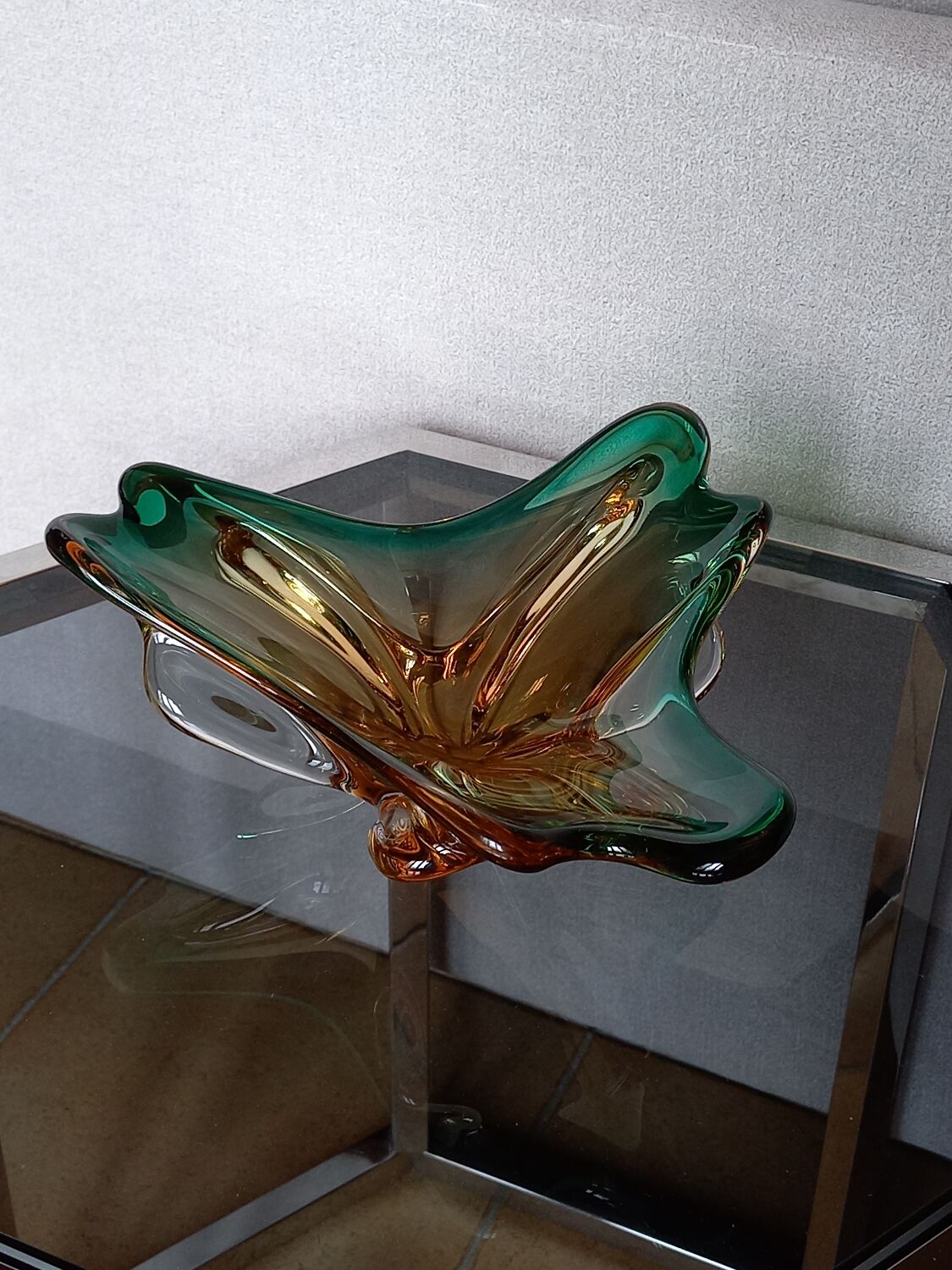 Centerpiece cutter, glass design Murano Sommerso