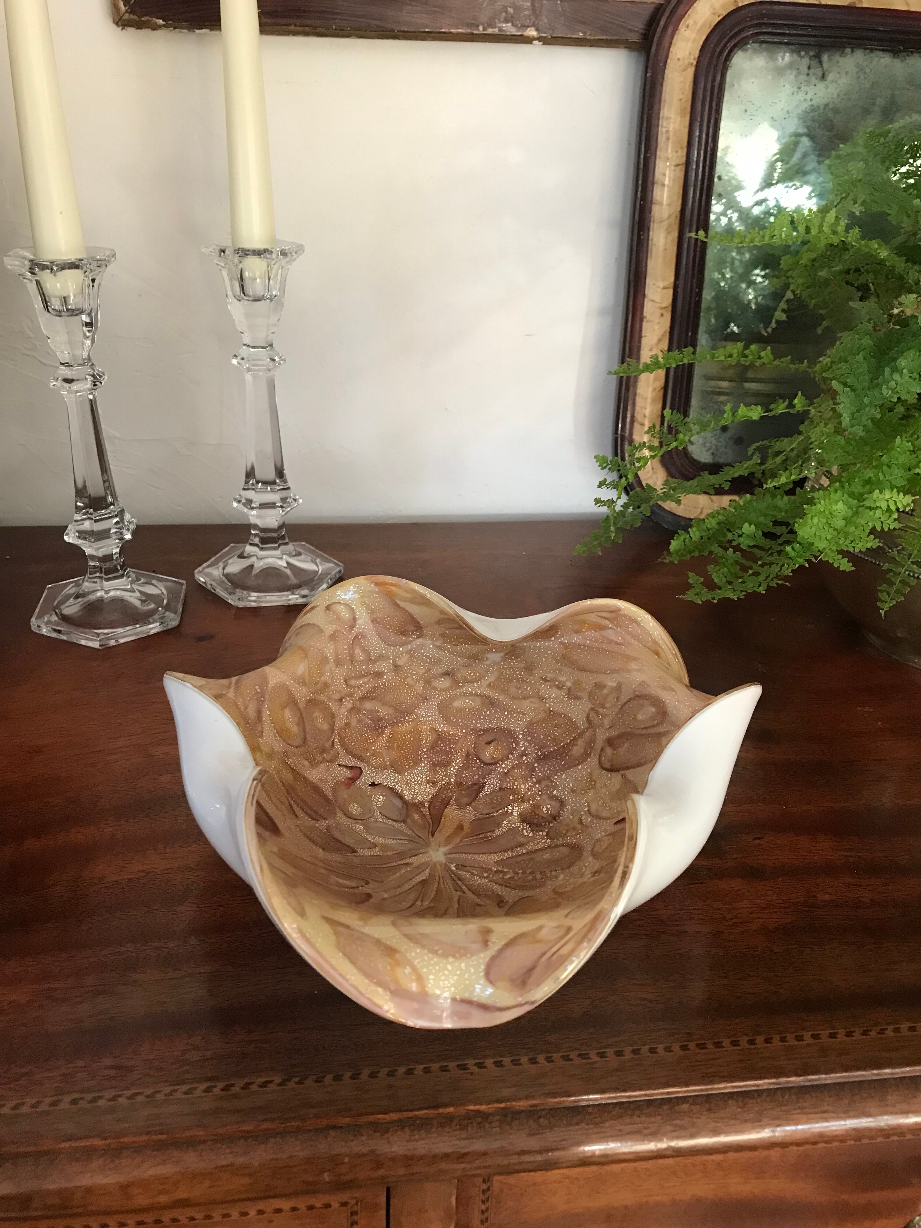 Vide-poches en verre de Murano vintage