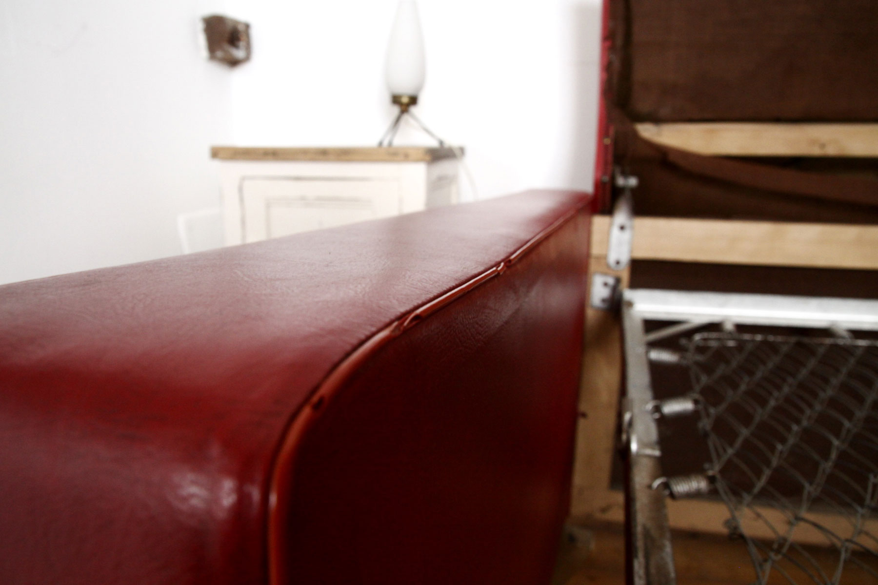 Red vintage sofa bed