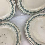 6 assiettes plates anciennes terre de fer