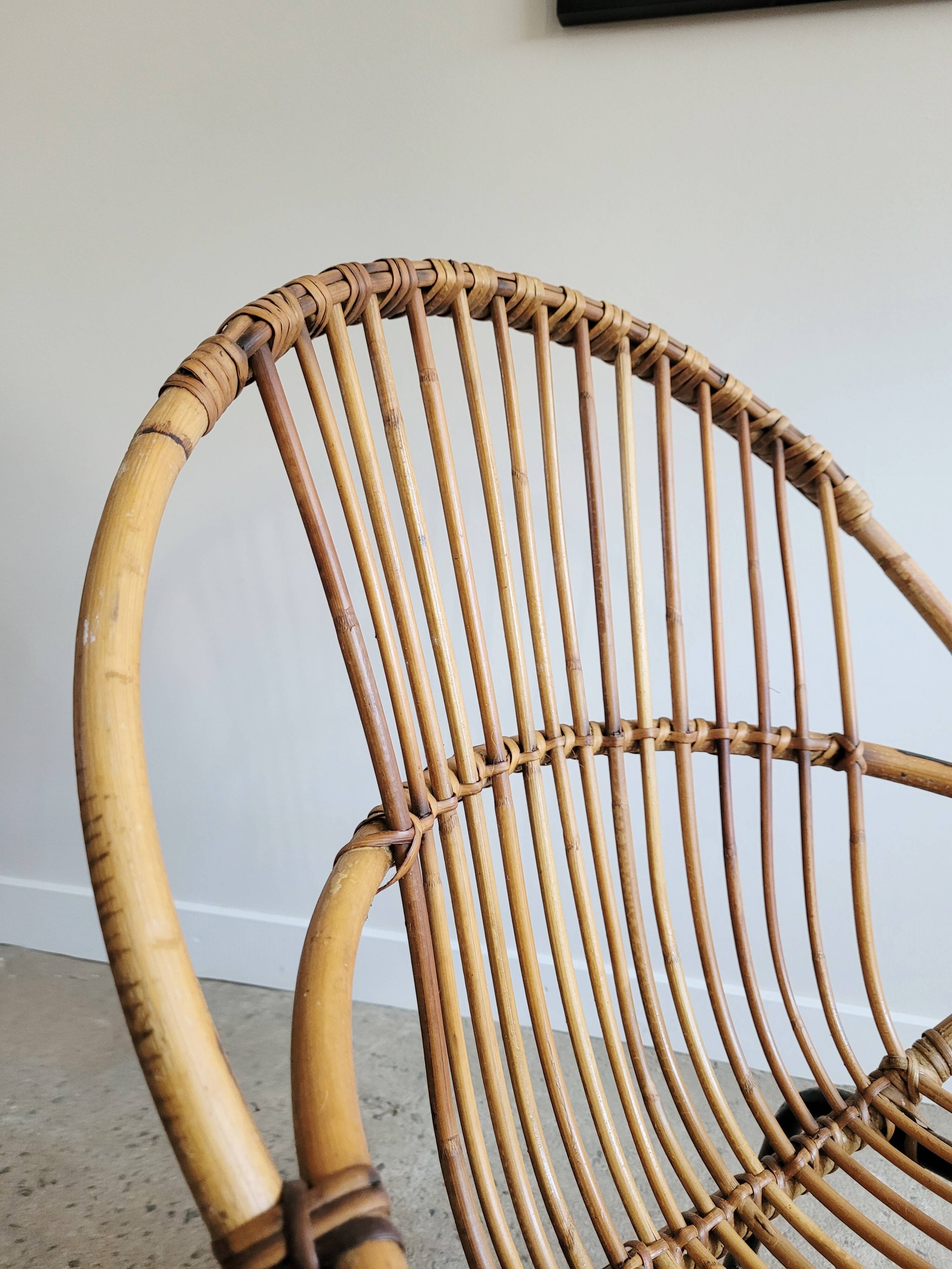 Adult rattan shell chair