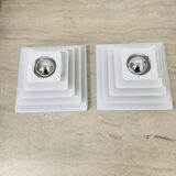 Set of 2 Hustadt Leuchten wall lamps , 1970s