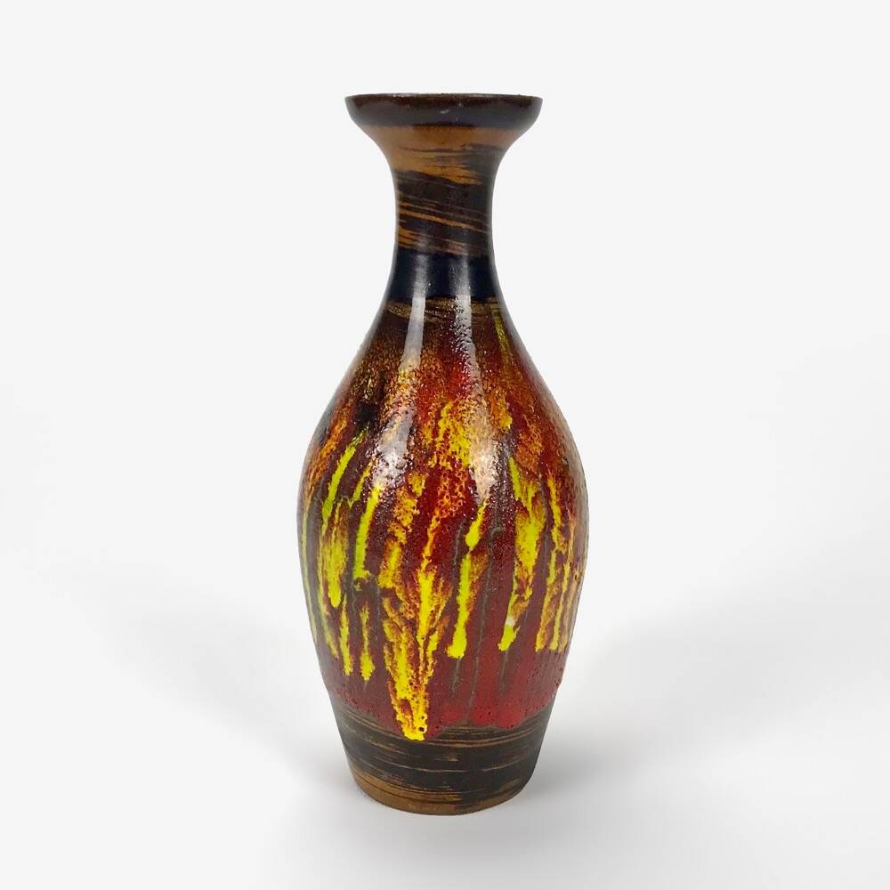 Flamed Saint-Clément vase with fine neckline