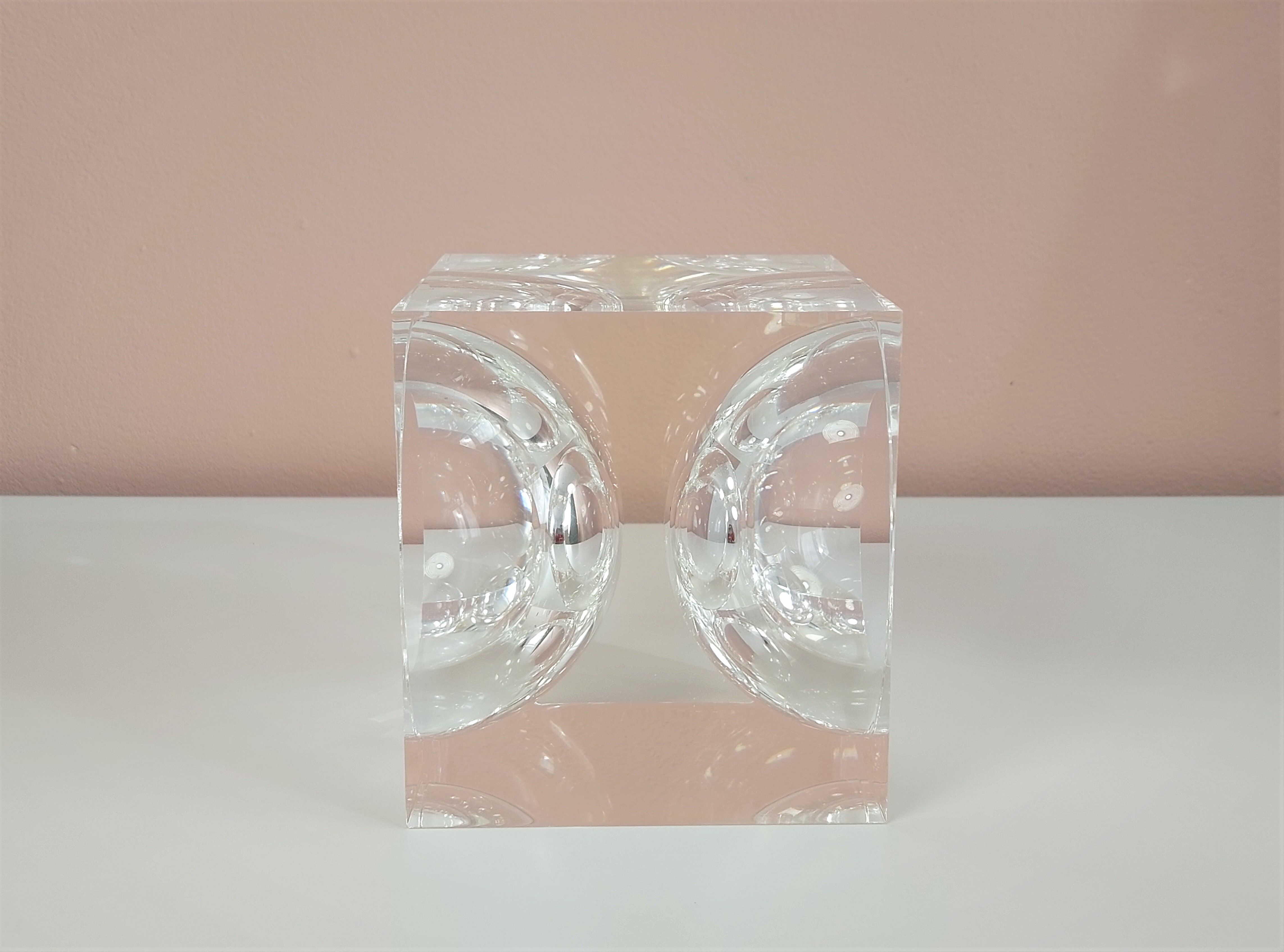Acrylic Op-Art Sculpture by Team Guzzini 1970's.