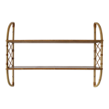 Rattan wall shelf