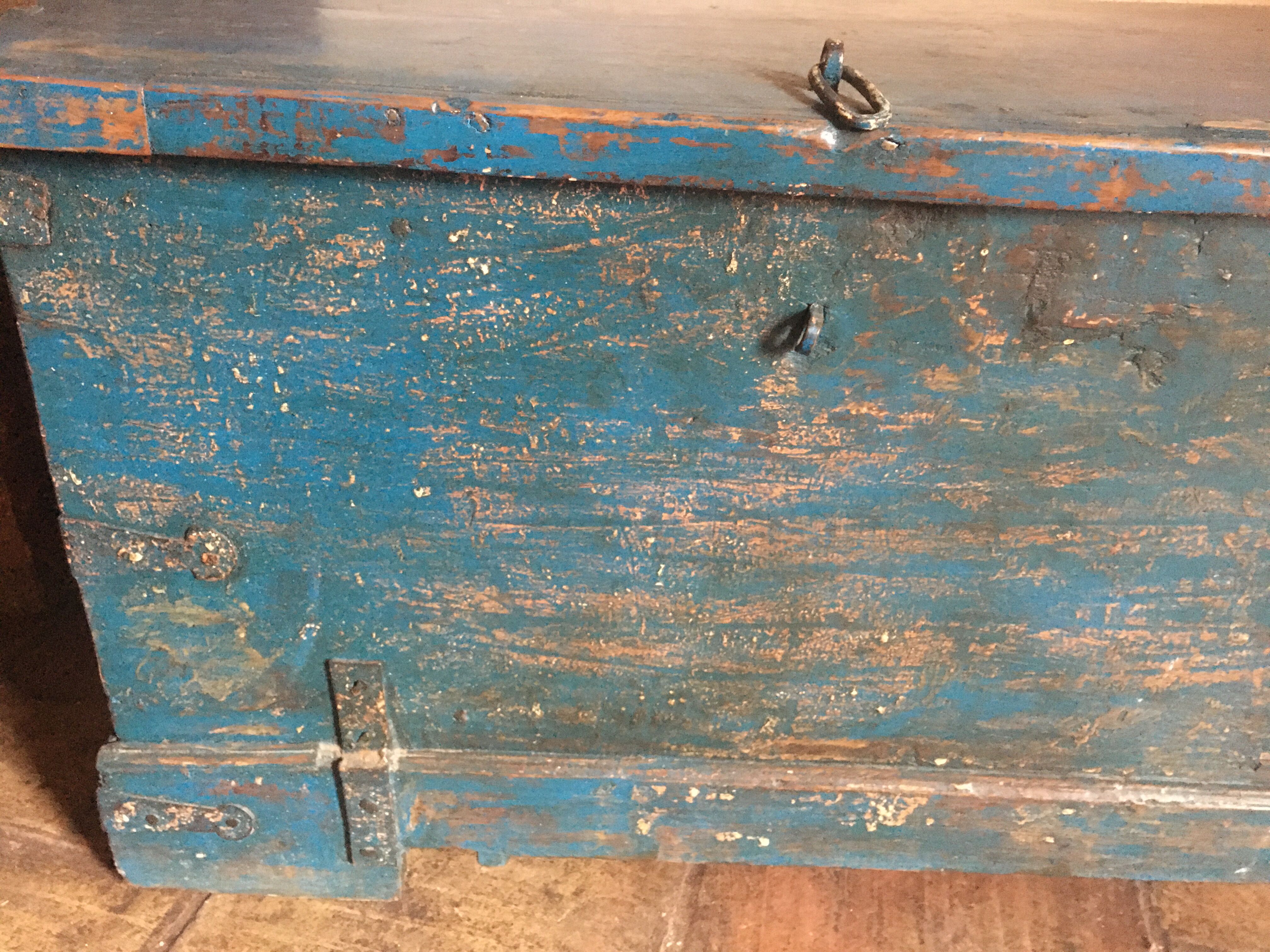 Blue Indian chest