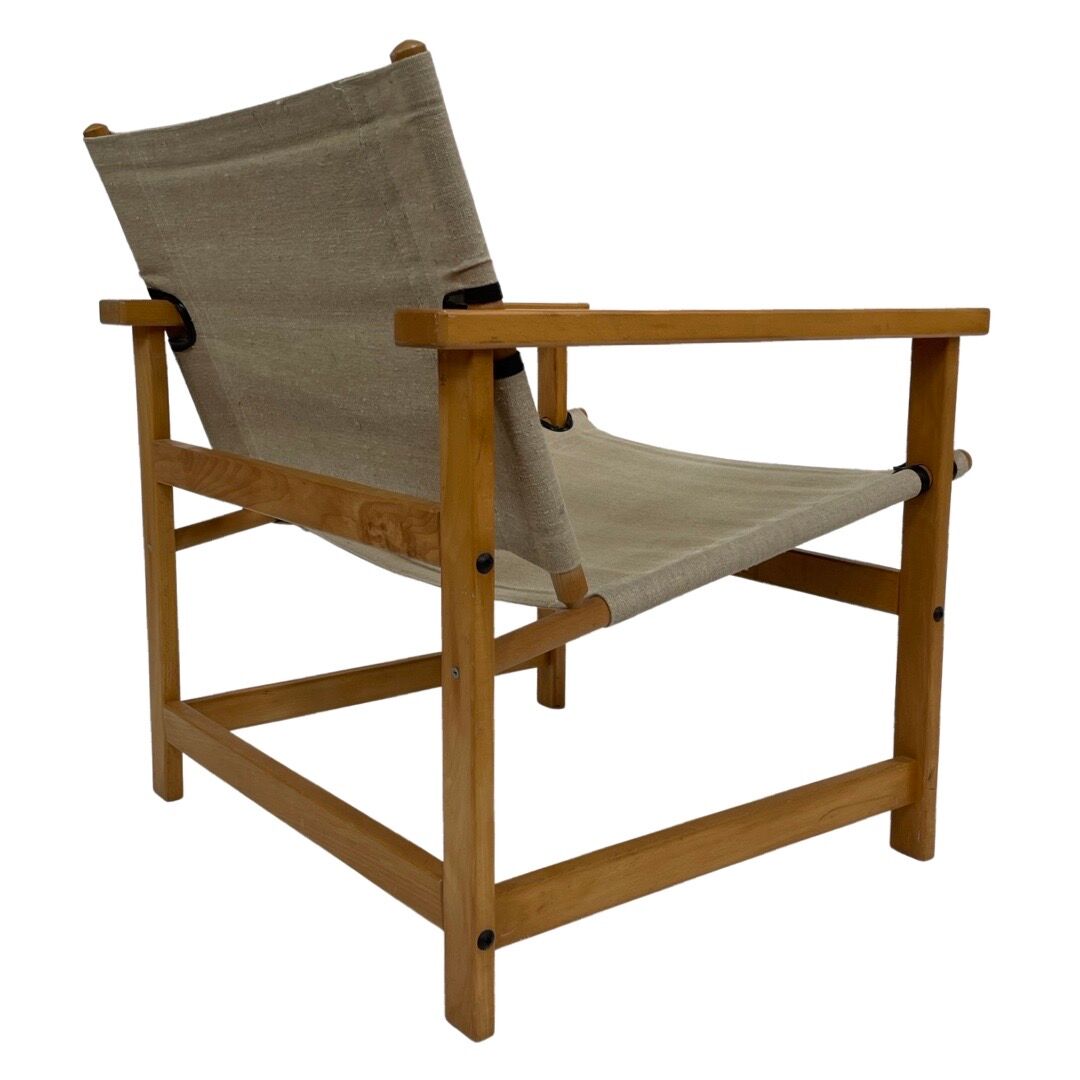 Vintage safari chair 1970's design easy chair