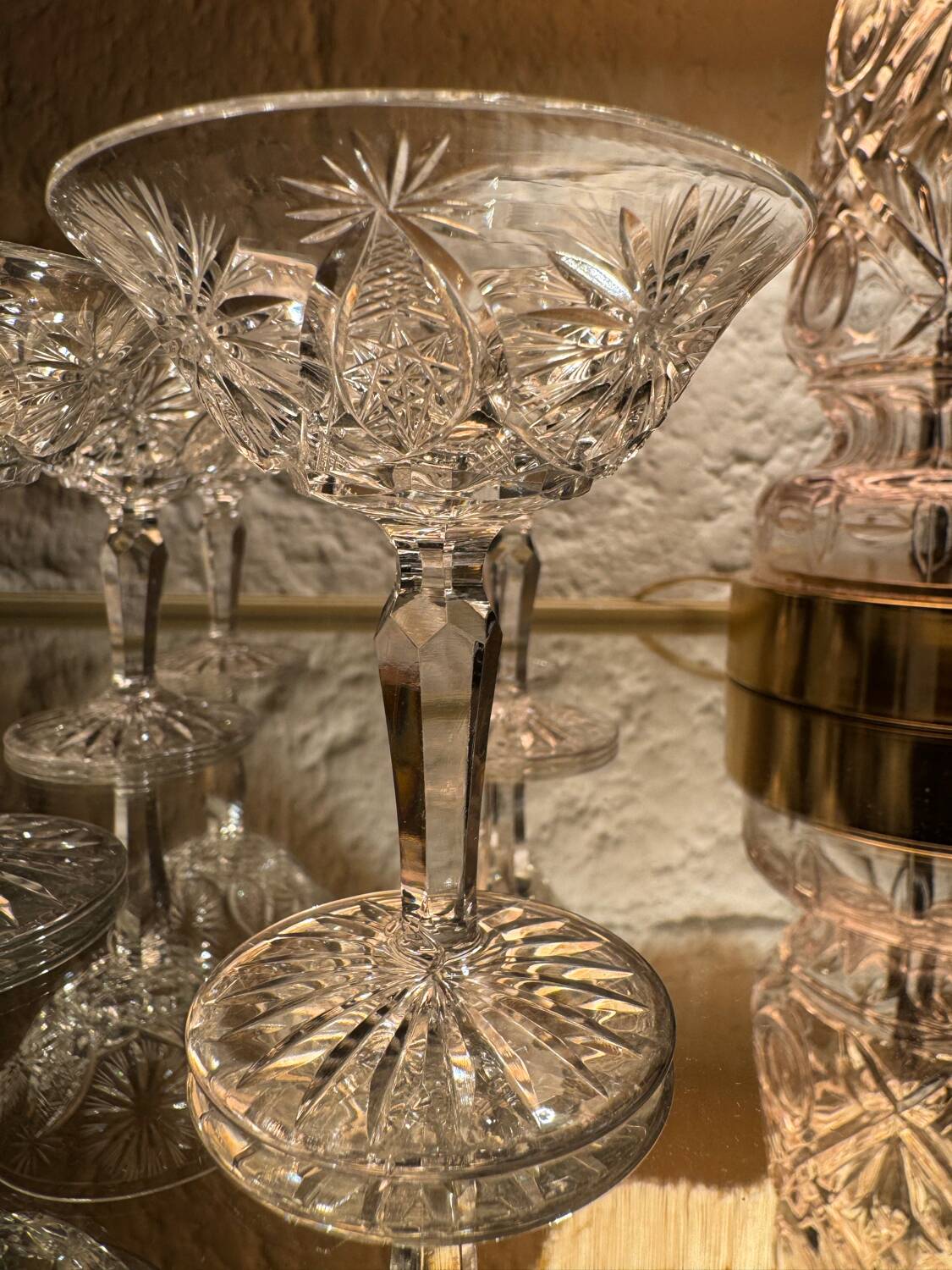 Verres à liqueur cristal du Creusot anciens