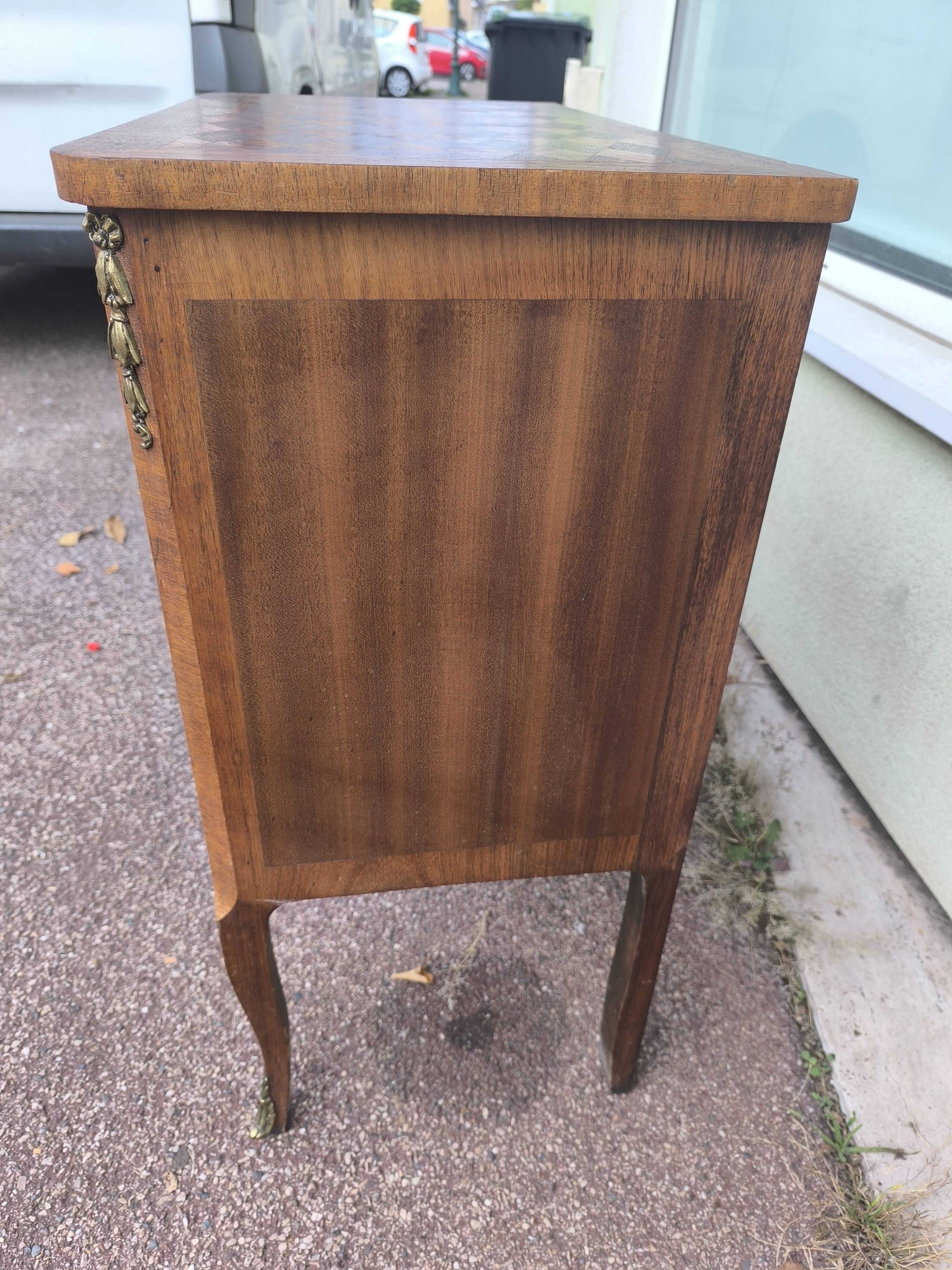 Small Louis XVI Style Marquetry Chest of Drawers Circa 1930/1950