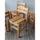 Series of 6 vintage chairs in solid pine 1960