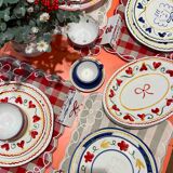 Vichy fleur placemat rose