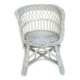 armchair woven wicker basket
