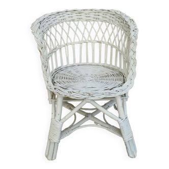 armchair woven wicker basket