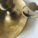 Pair of brass thumb candlesticks