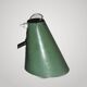 Industrial workshop desk lamp in green sheet metal Biny Jumo Disderot 1950