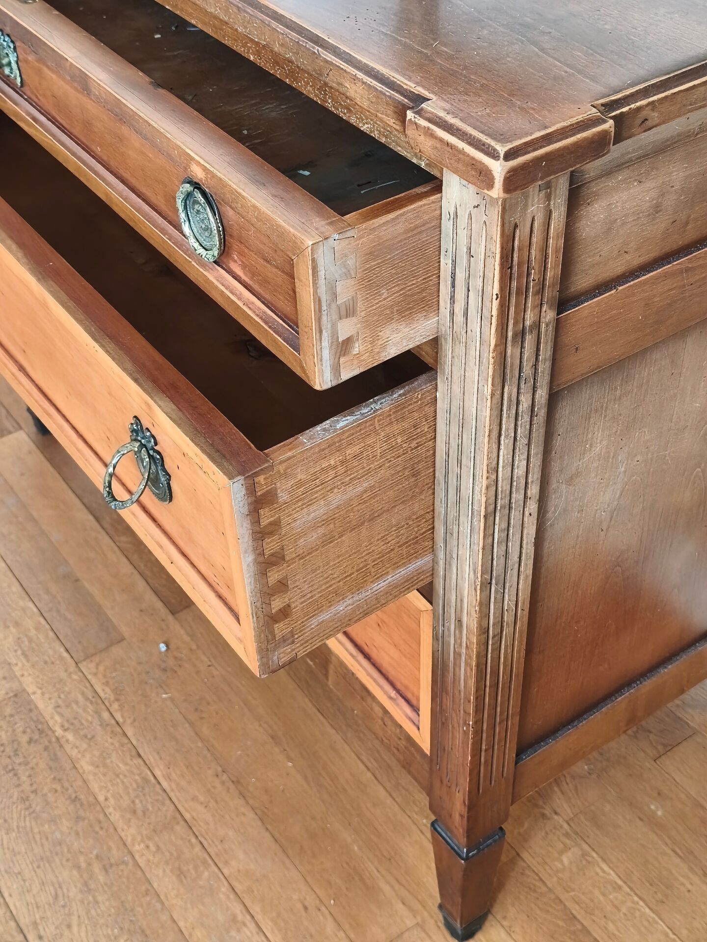 Louis XVI style commode stamped