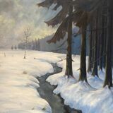 Winter landscape signed from 1971