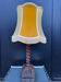 Lampe bois sculpté visages ancienne