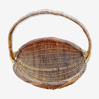 Panier en osier vintage