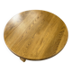 Round Oak Brutalist Round Coffee Table