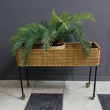 Wicker plant / flower stand 1960s