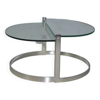 Vintage glazen bijzet tafels