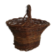 Rustic basket made of raw wicker