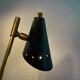 Italian lamp with three brass heads, 1950s design.