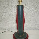 Leather lamp pique saddle brass 1950