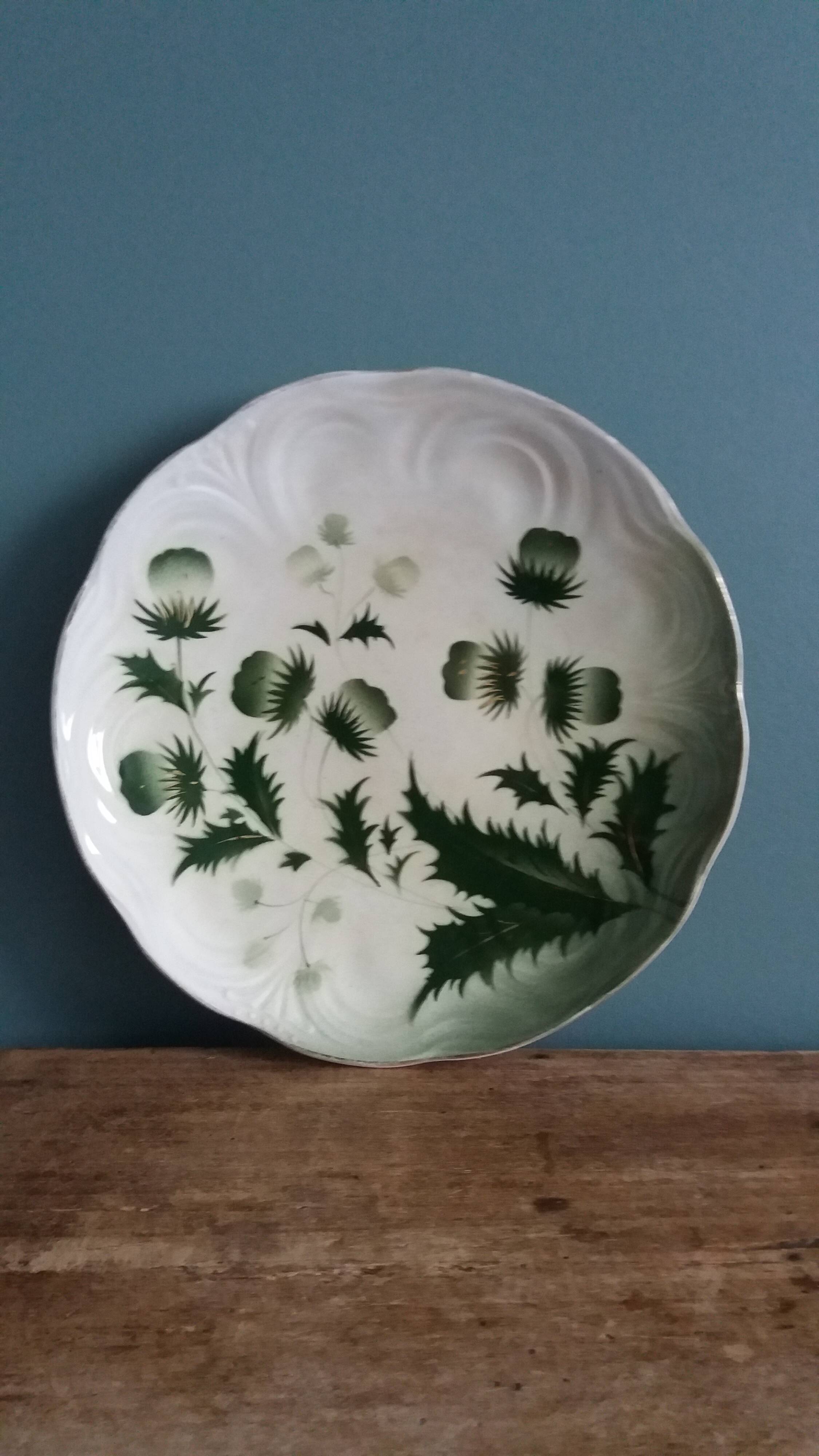 Badonviller thistle plate, 1920