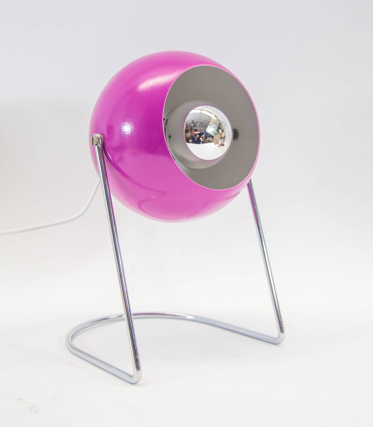 Space-age table lamp | purple and chrome | Vintage 70's