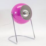 Lampe de table de l’ère spatiale | violet et chrome | Millésime années 70