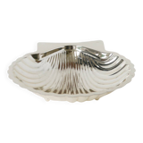 Large silver-plated shell-shaped bowl, 1950.