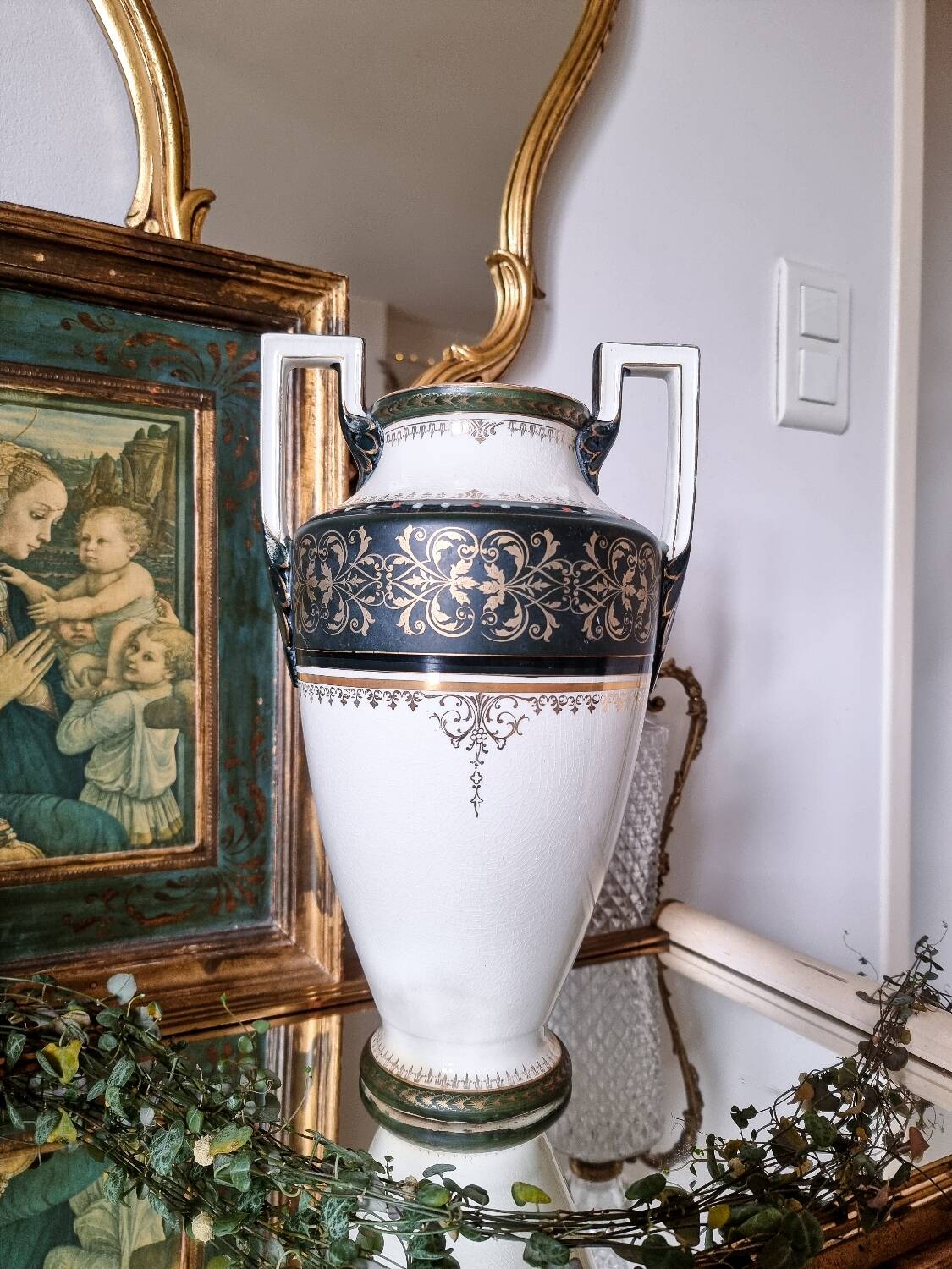 Amphora Vase, 1880, Boch Frères Keramis