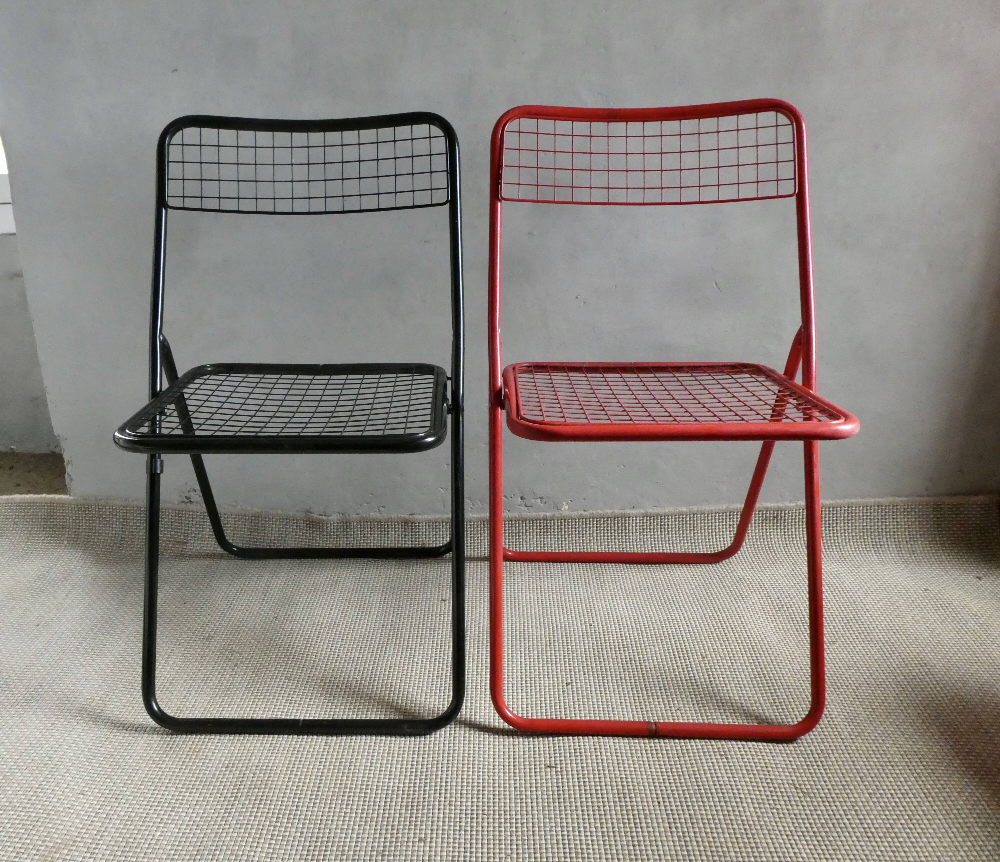Pair of folding chairs by Niels Gammelgaard for Ikea